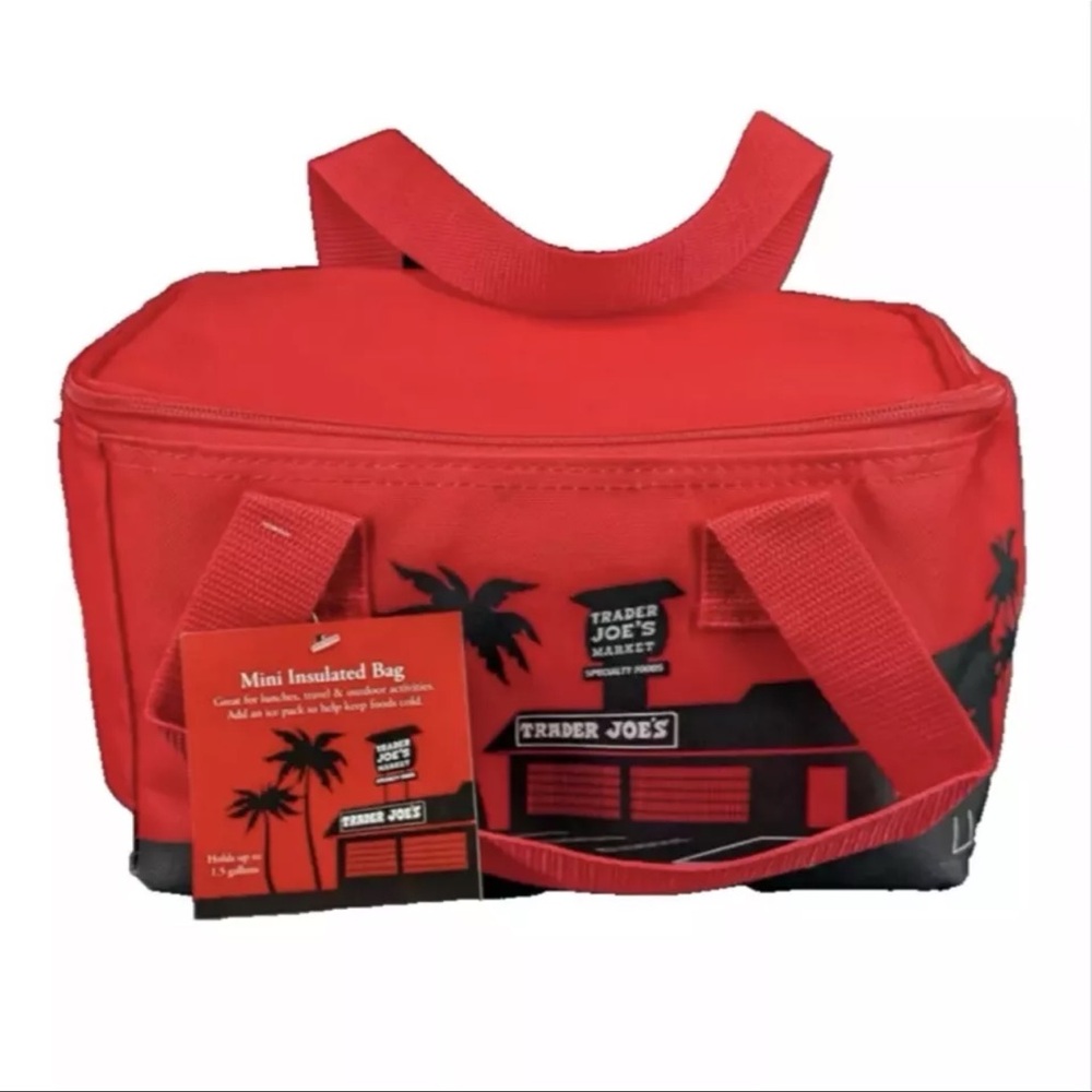 Trader Joe's Insulated Mini Tote-RED